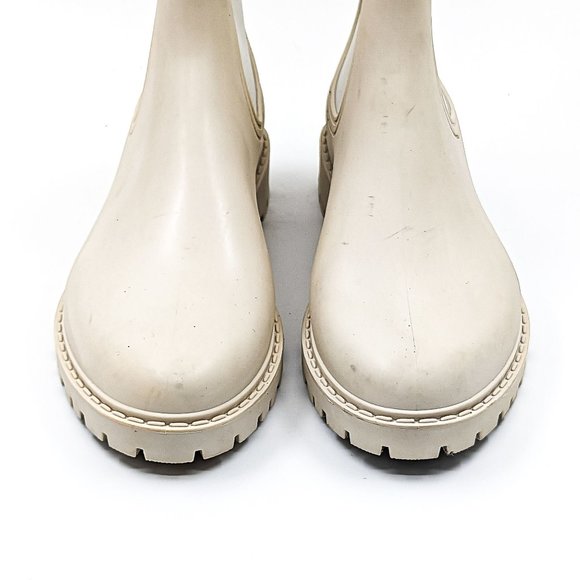 ALDO Storm Women Cream Chelsea Rain Ankle Booties Size 11M - Picture 9 of 9
